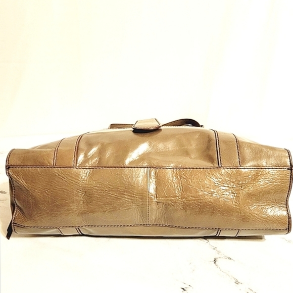 Unique HOBO Large Rare Taupe/Brown Leather Satchel with Wanderlust Lining - Picture 6 of 10